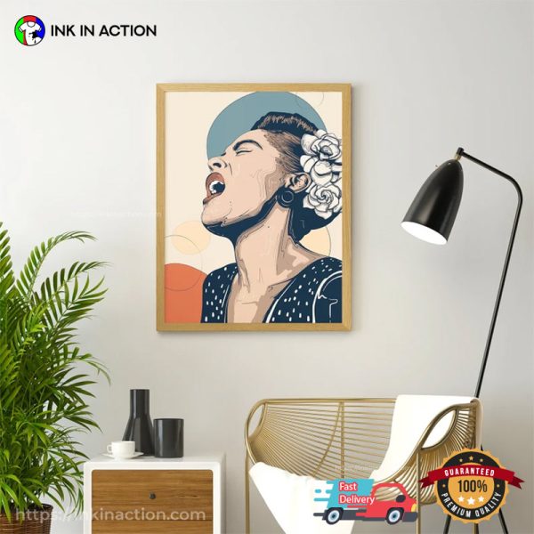 Billie Holiday Portrait Art Poster