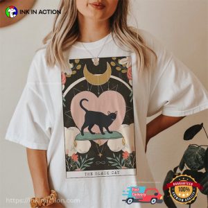 Black Cat Comfort Colors Tarot Card Shirt