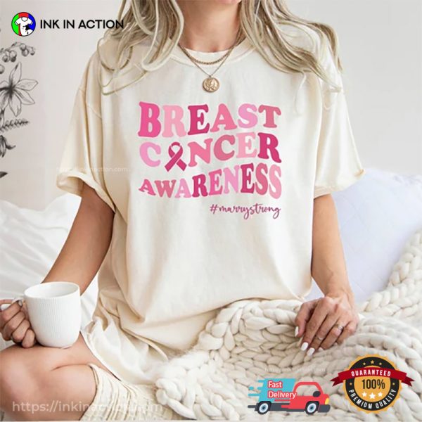 Custom Breast Cancer Awareness Pink Ribbon Comfort Colors Shirt