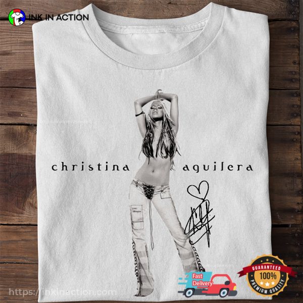 Christina Aguilera Sexy Retro 90s Style Signature Shirt