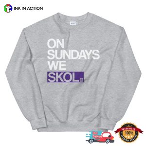 Comfort Colors On Sundays We SKOL minnesota vikings shirt