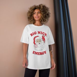 Christmas Big Nick Energy Santa Humor Tee