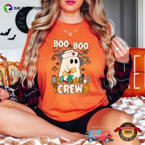 Comfort Colors Boo Boo Crew halloween nurse shirt 2