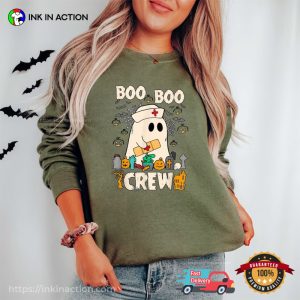 Comfort Colors Boo Boo Crew halloween nurse shirt 4