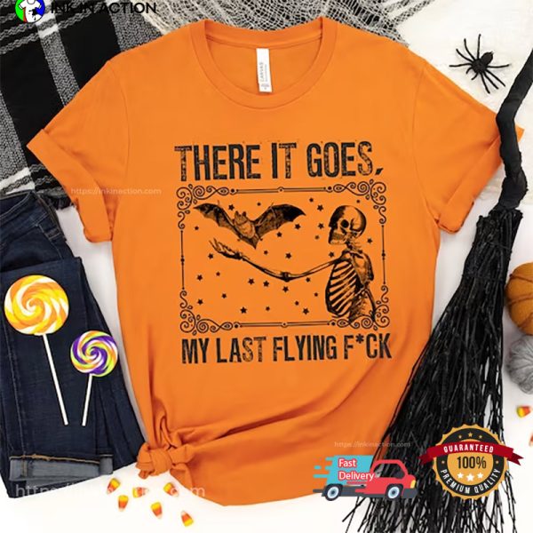 Comfort Colors My Last Flying Fuck Funny Halloween Shirt