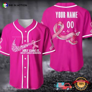 Custom Breast Cancer Baseball Jersey