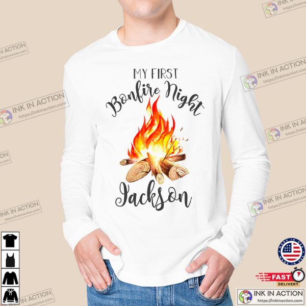 Custom Name My Bonfire Night Camping Shirt