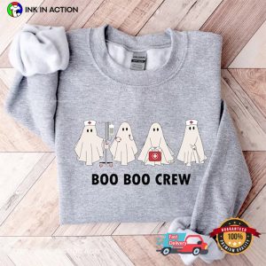 Cute Ghost Nurse Boo Boo Crew Spooky T Shirt 1