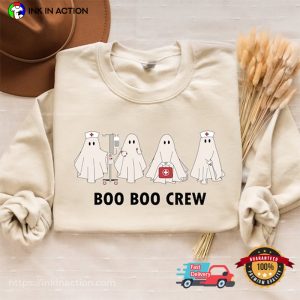 Cute Ghost Nurse Boo Boo Crew Spooky T Shirt 2