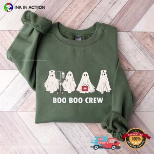 Cute Ghost Nurse Boo Boo Crew Spooky T Shirt 4