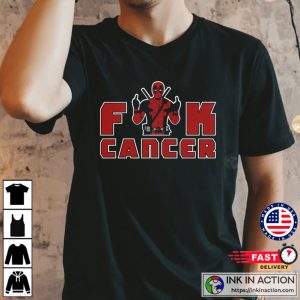 Deadpool Wade Wilson Fuck Cancer Funny T-shirt