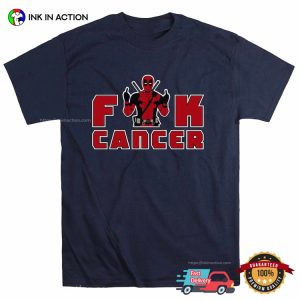 Deadpool Wade Wilson Fuck Cancer Funny T shirt 2