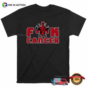 Deadpool Wade Wilson Fuck Cancer Funny T-shirt
