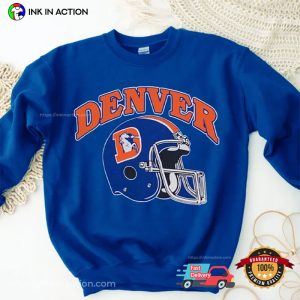 Denver Football Team Classic Helmet T Shirt 2