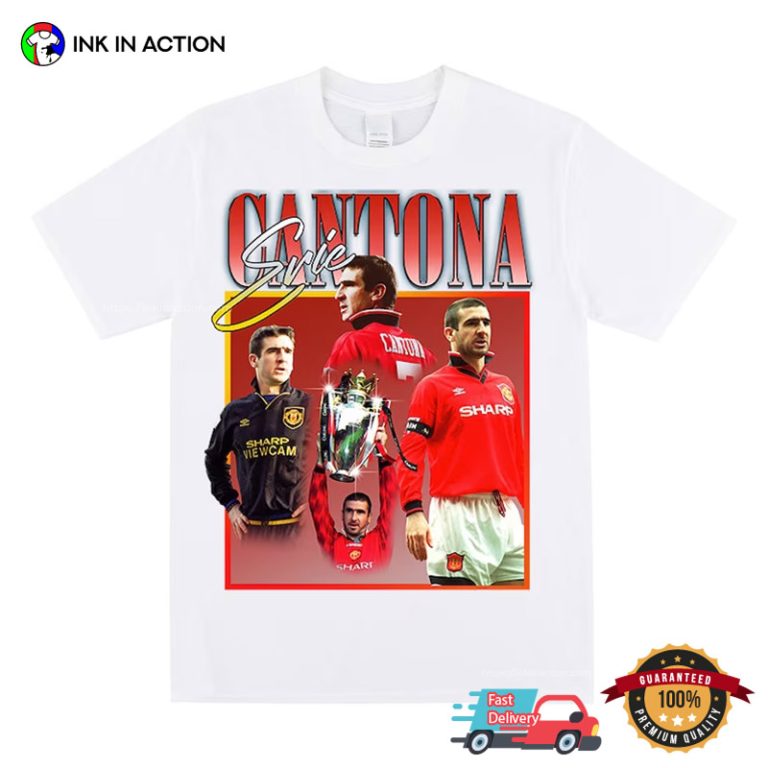 CAMISETA DE FÚTBOL CANTONA NEGRA ANTIRRACISTA