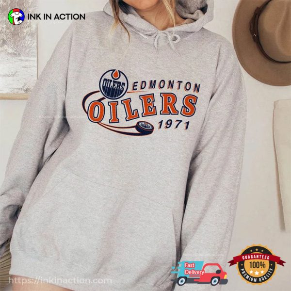 Edmonton Oilers 1971 Hockey Tee, Hockey Fan Gift