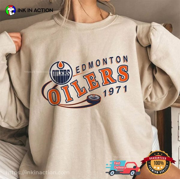 Edmonton Oilers 1971 Hockey Tee, Hockey Fan Gift