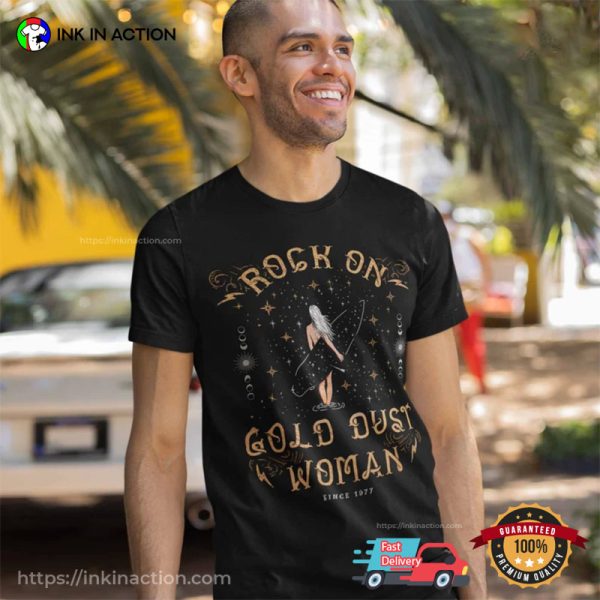 Fleetwood Mac Gold Dust Woman, Stevie Nicks Fleetwood Mac Inspired T-shirt