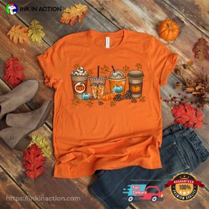 Fall Coffee thanksgiving shirt, Coffee Lover Shirt 3