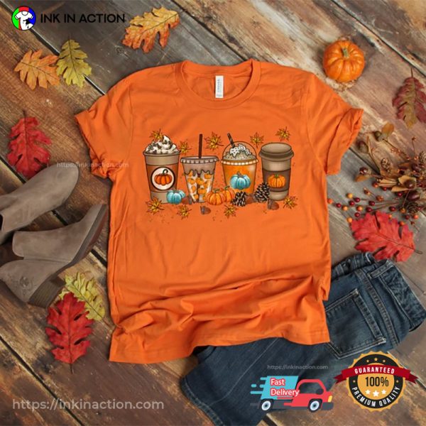 Fall Coffee Thanksgiving Shirt, Coffee Lover Shirt