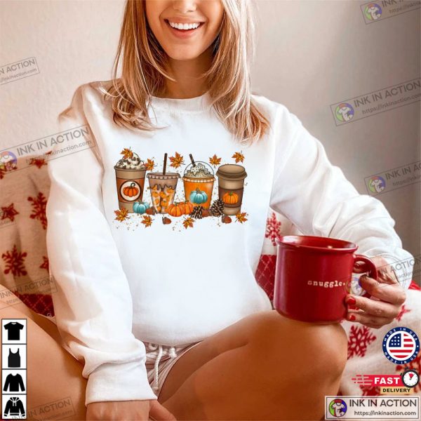 Fall Coffee Thanksgiving Shirt, Coffee Lover Shirt