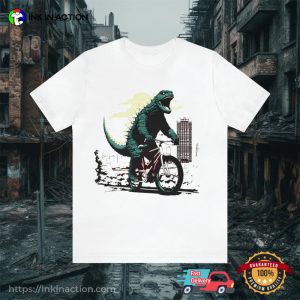 Funny Bikezilla Godzilla Ride A Bicycle T Shirt 1