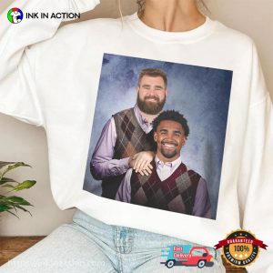 Funny Kelce And Hurts Philadelphia Comfort Colors Shirt 3