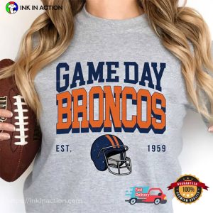 Game Day broncos football Est 1959 Comfort Colors Shirt 1