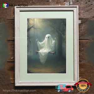 Ghost On The Swing Gothic Spooky Poster
