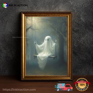 Ghost On The Swing Gothic Spooky Poster