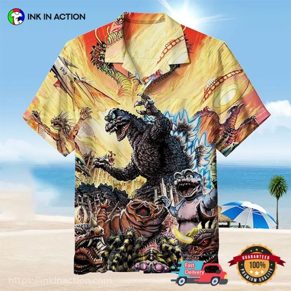 Godzilla Kaiju Tropical Hawaiian Shirt
