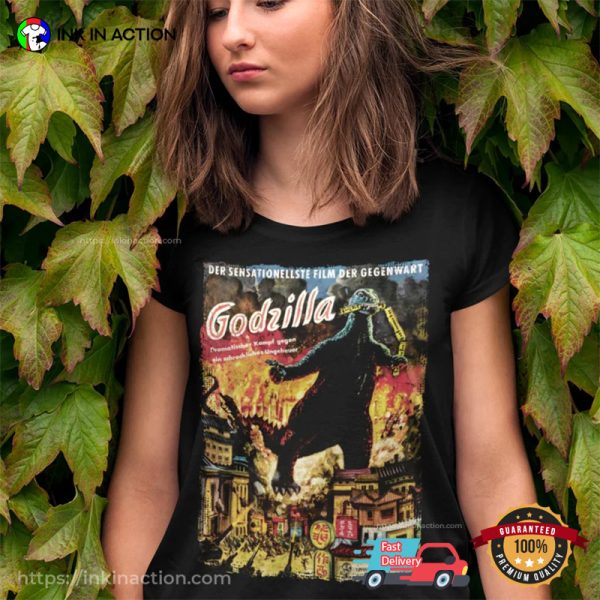 Godzilla Monster Destroy The City Retro Unisex Shirt