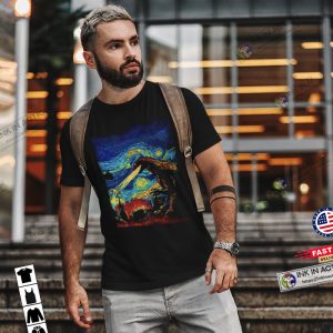 Godzilla Starry Night Art T-Shirt