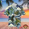 Godzilla Surfing Funny Hawaiian Shirt