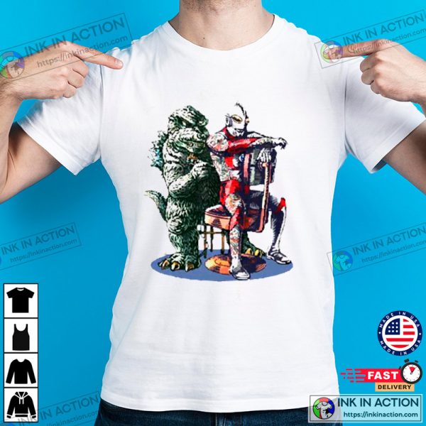 Godzilla Tattoo Jet Jaguar Funny T-Shirt