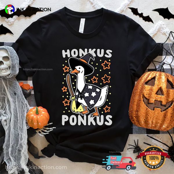 Goose Honkus Ponkus Halloween Witch Comfort Colors Shirt
