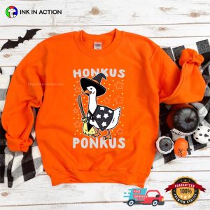 Goose Honkus Ponkus Halloween Witch Comfort Colors Shirt 4