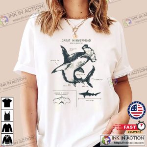 Great Hammerhead Shark Anatomy Biology Comfort Colors Shirt