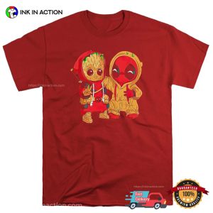 Groot And Deadpool Chibi T Shirt 2
