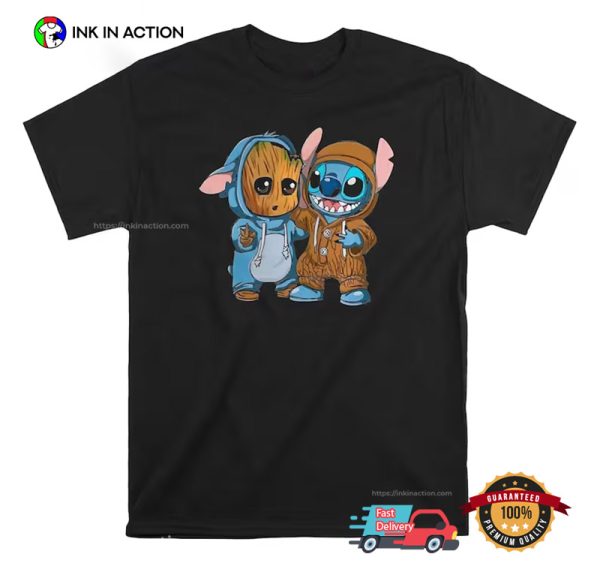 Groot And Stitch Chibi T-Shirt