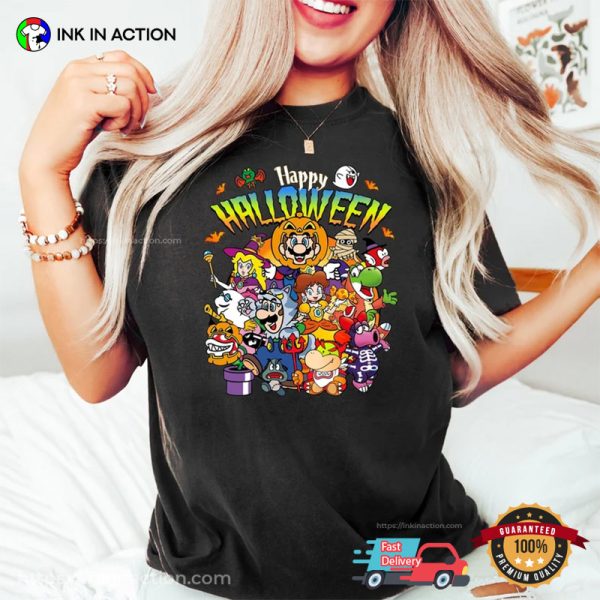 Happy Halloween Super Mario Princess Peach Nintendo T-shirt