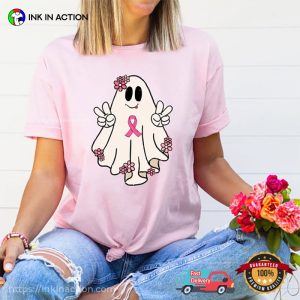 Halloween Cute Ghost Shirt, Breast Cancer Awareness Shirt
