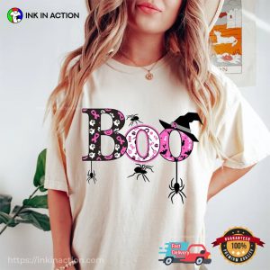 Halloween Boo Breast Cancer Comfort Colors Shirt