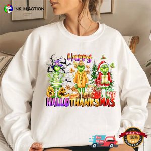 Happy Hallothanksmas Grinch Holiday Shirt