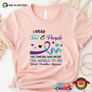 I Wear Teal And Purple Comfort Colors Shirt, World Mental Health