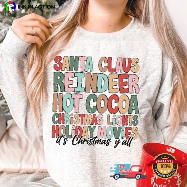 It’s Christmas Y’all Retro Christmas T-shirt