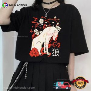 Japanese Aesthetic Wolf Tokyo Fashion Style Unisex T-Shirt