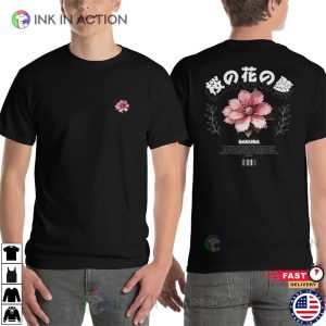Japan Sakura Flower japanese style street T Shirt 1