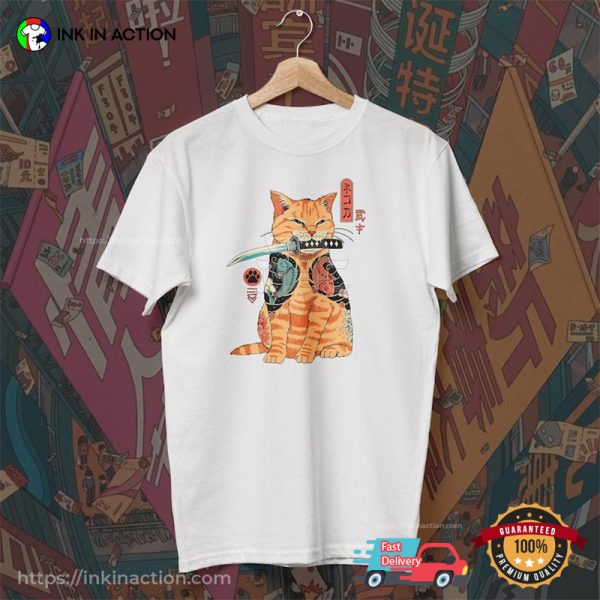 Japan Yakuza Cat Tokyo Fashion Style T-Shirt