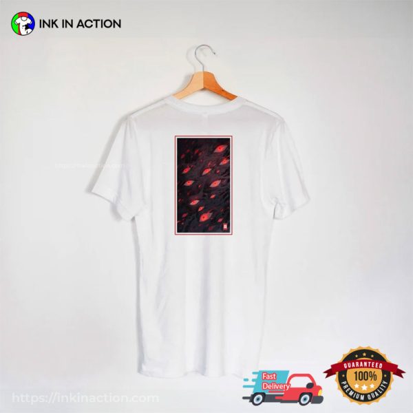 Japanese Bloody Eyes Horror Anime 2 Sided Tee